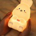 thumbnail image 2 of Lovely Rabbits Silicone Night Light Personalized Timerable Desk Night Light for Kids Children Adult Room, 2 of 5