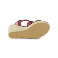 thumbnail image 5 of BLISSFUL STEP Women's Strap Espadrilles Platform Slingback Wedges Sandals Burgundy 8.5, 5 of 8