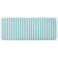 thumbnail image 1 of Stripes Kitchen Mat, Vertical Line Pattern in Pastel Colors Abstract Geometric Composition, Plush Decorative Kitchen Mat with Non Slip Backing, 47" X 19", Pale Blue Pale Sea Green, by Ambesonne, 1 of 1