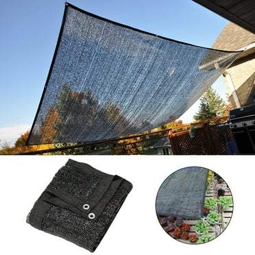 LOVE STORY 55% Sun Shade Cloth 6/6.5/8/10/12/16.5/20FT Black Sunblock Net Shading Mesh with Grommets for Greenhouse Garden Patio, 6.5'x10'