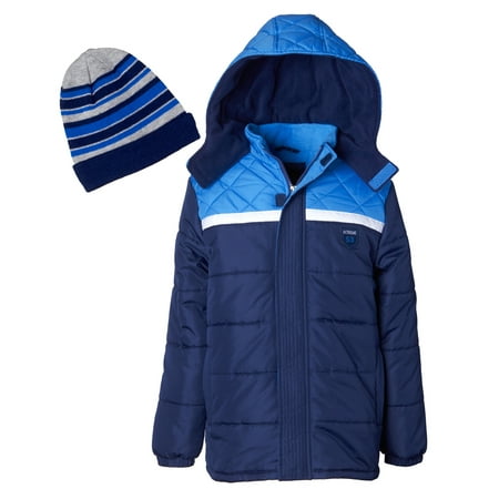 Quilted Puffer Jacket - Diamond Quilted Puffer Jacket With Free Gift Accessory (Little Boys & Big Boys)