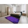 thumbnail image 4 of Ahgly Company Indoor Square Patterned Purple Amethyst Purple Area Rugs, 8' Square, 4 of 6