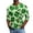 Light Green, variant on Men's St. Patrick's Day Shamrock Henley Shirt 3/4 Sleeve Casual Clover Print Top