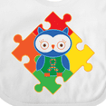 thumbnail image 4 of Inktastic Autism Awareness Puzzle Piece Owl Boys or Girls Baby Bib, 4 of 4