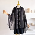 thumbnail image 4 of Women Chiffon Shawls and Wraps for Evening Dresses, Floral Sheer Cape Poncho Cover Up Beach Silk Scarf Elegant Wedding Party Stole, 4 of 5