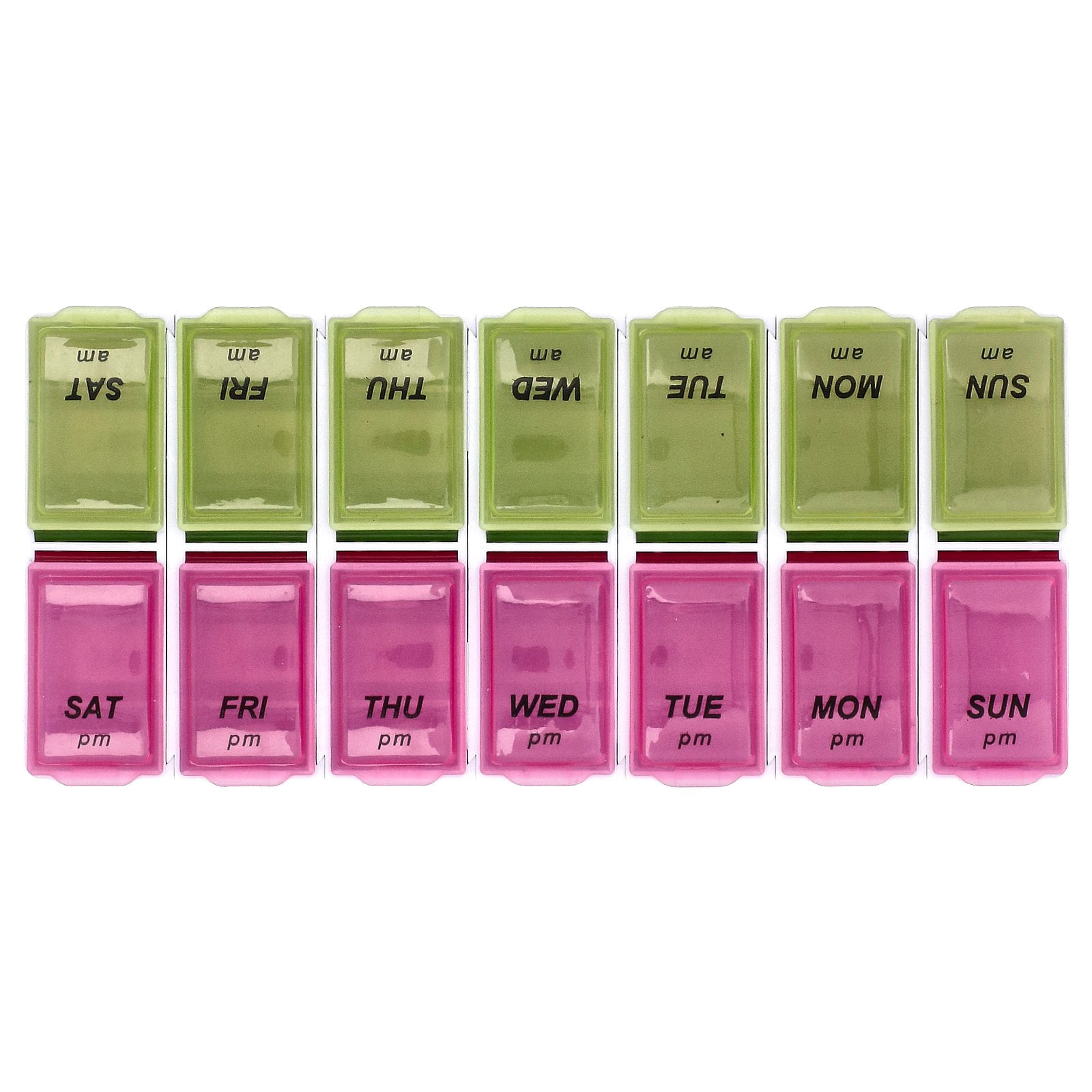 Carex Apex 7-Day AM/PM XL Detach N' Go Plastic Pill Organizer, 1