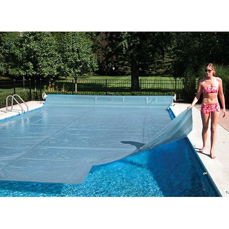 16'x32 Rectangle Inground Swimming Pool Clear Diamond Solar Cover Blanket - 12 Mil w/ 6 pack Quick Drain Grommet