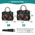thumbnail image 4 of FORMRS Insulated Lunch Bag Unisex Large Capacity with Shoulder Strap, Black Flowers, 4 of 6