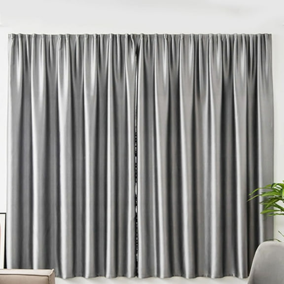 Velcro Blackout Curtains For Bedroom 2 Panels With Tiebacks - 100*150cm