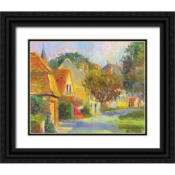 Wallich, Richard 14x12 Black Ornate Wood Framed with Double Matting Museum Art Print Titled - France I