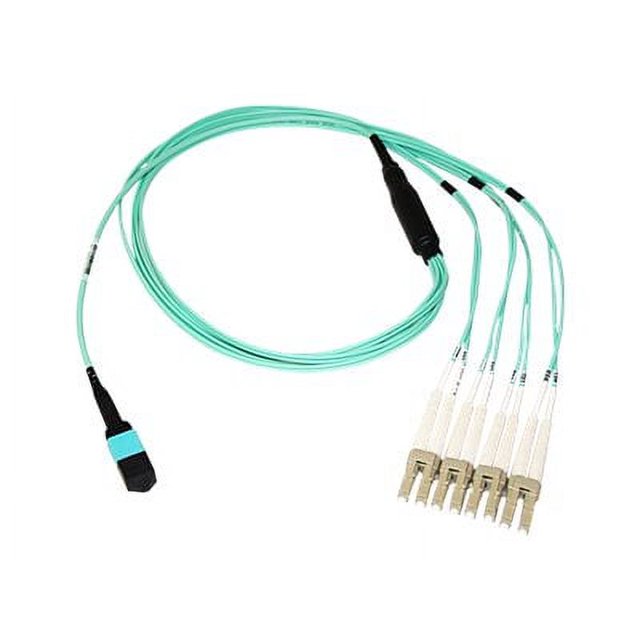 Axiom - Câble Réseau - MTP/MPO multi-mode (F) à LC multi-mode (M) - 9 m - Fibre Optique - 50 / 125 Microns - OM3 - aqua