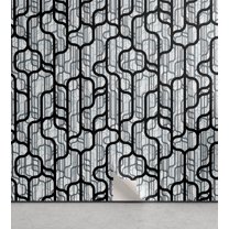 Ambesonne, Abstract Modern Art Peel & Stick Wallpaper for Home, Geometric Vibes, 13"x72", Charcoal Grey Pale Grey
