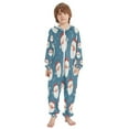 thumbnail image 2 of Soft and Comfortable One-Piece Pajamas Jumpsuits Cartoon Santa Claus Face, 2 of 8