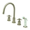 Kingston Brass Ks872.Dx Concord 1.8 GPM Widespread Kitchen Faucet - Nickel