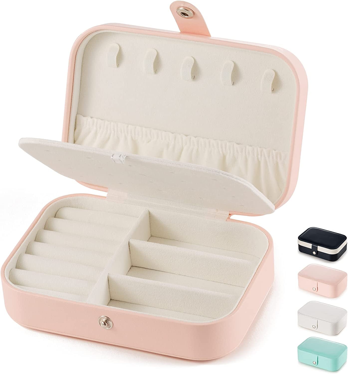 1pc Portable Jewelry Box, Minimalist Multi-grid Jewelry Storage Box For Home