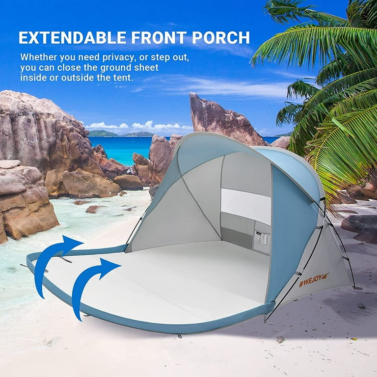 WEJOY Pop Up Beach Tent Portable Lightweight Camping Shelter for 2 4 Person UPF 50 UV Protection Walmart