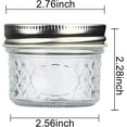 thumbnail image 2 of 4 oz Glass Jars with Lids (Silver), Mason Jars for Honey, Jams, Wedding Return Gifts, DIY Kitchen Magnetic Mini Spice Jars, 40 Piece Set, 2 of 4
