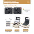 thumbnail image 2 of SYCNB Vacuum Seal Backpack with Air Pump, Carry On Travel Backpack Airline Approved Backpacks for Women Men, Large Water Resistant Personal Item Bag for Trip Business Daily, Beige Brown, 2 of 9