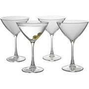 Unbreakable Stemmed Martini Glasses, 9oz- 100% Tritan- Shatterproof, Reusable, Dishwasher Safe Drink Glassware (4 Pk)- Indoor Outdoor Drinkware - Great Holiday & Wedding Gift