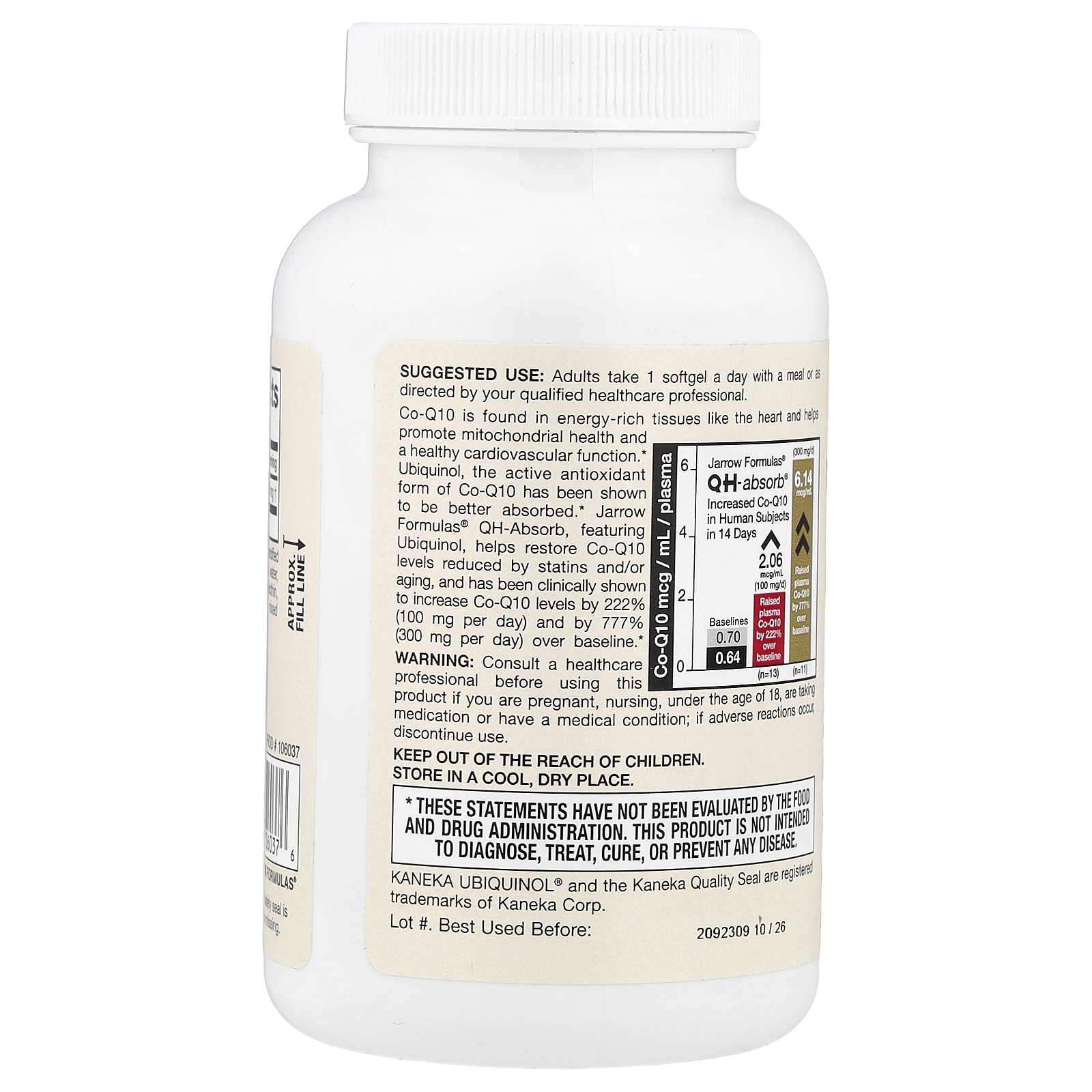 Jarrow Formulas Ubiquinol, QH-Absorb, Max Absorption, 200 mg, 90 Softgels