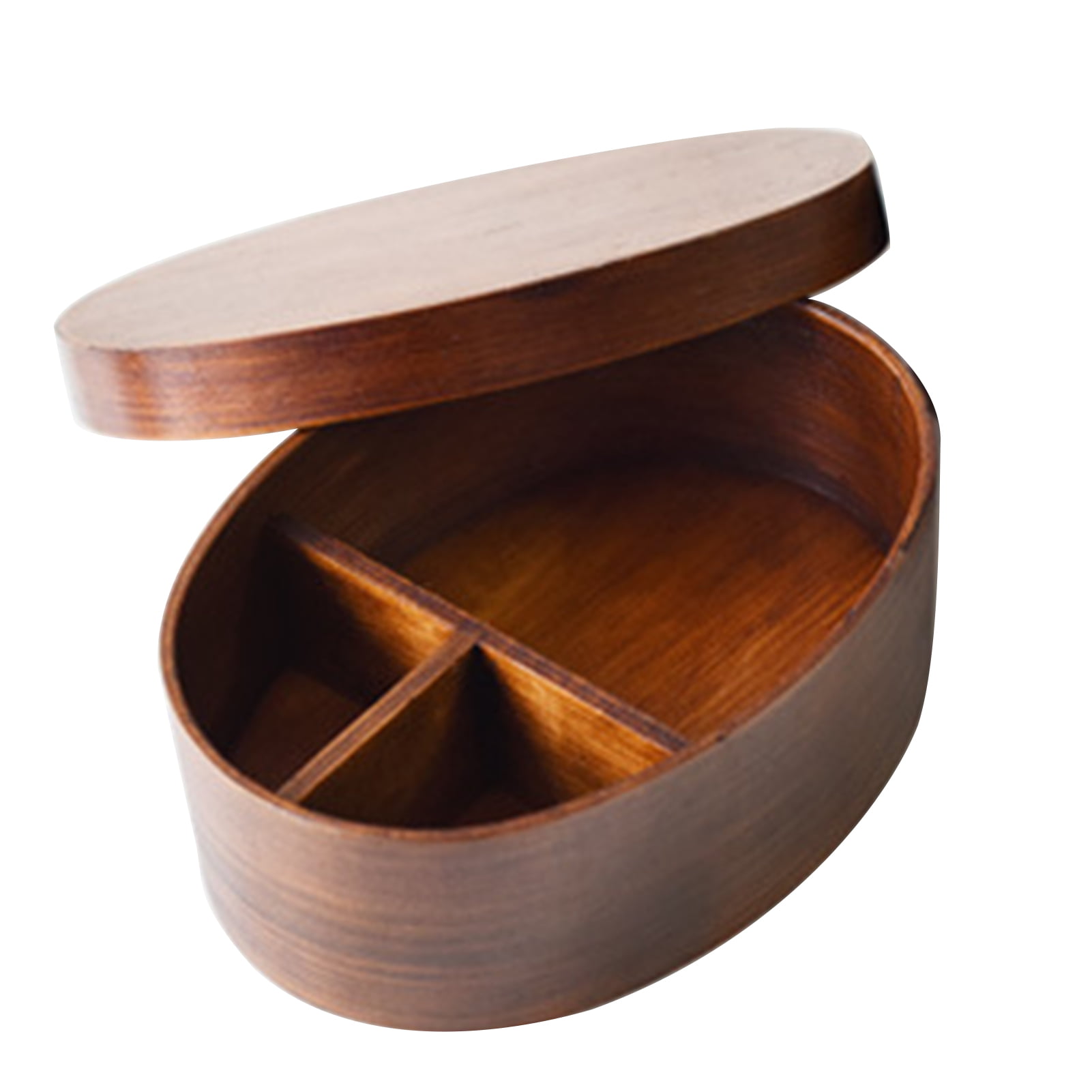 Wooden Round Takeout Bento Box 5.12 Dia (50/Pack) - No Lid