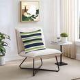 thumbnail image 3 of Green Dark Outdoor Pillow Covers Pack of 2 Blue White Stripe Abstract Geometric Striped Waterproof Throw Pillow Covers Decorative Cushion Cases for Patio Garden Tent Balcony Couch 16x16 inch, 3 of 8
