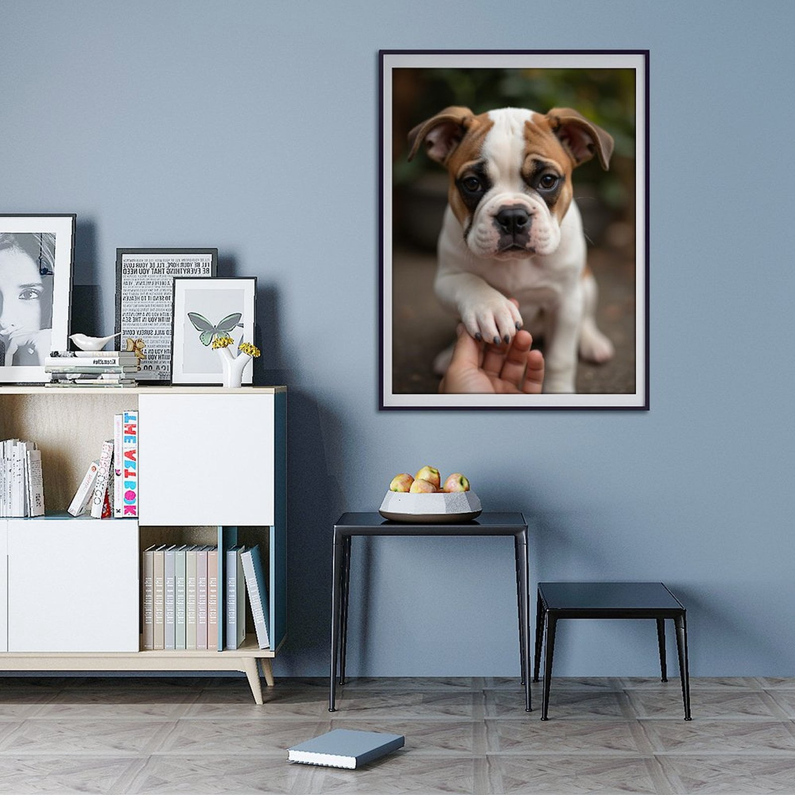 Diamond Art Kit for Adults, Adorable Puppy Paw Shake Diamond Painting for Adults Beginners, 5D DIY Diamond Art Painting Kits, Colorful Diamond Painting Craft for Home Decor 12x16