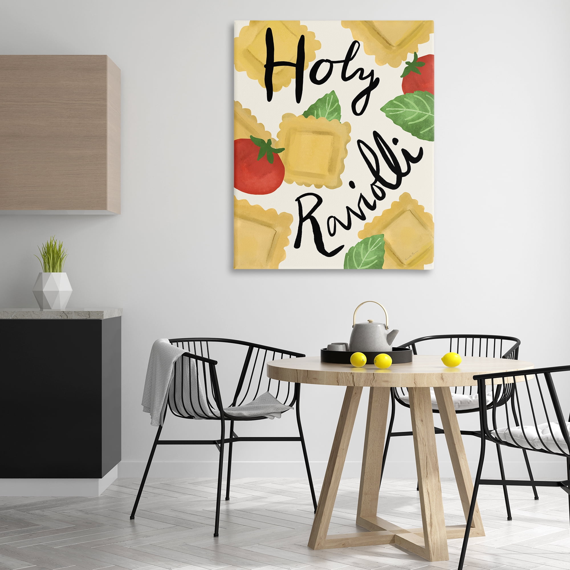 Stupell Industries Funny Holy Ravioli Food & Beverage Painting Gallery Wrapped Canvas Art Print Wall Art, 36 x 48