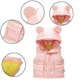 thumbnail image 4 of Esaierr Toddler Kids Puffer Down Vest Coats for Boy Girls，2-8Y Baby Winter Warm Ears Hooded Down Jacket Coats Little Boys Girls Fall Winter Sleeveless Puffer Outwear, 4 of 7
