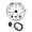 White Dial Silver Bezel, variant on 85mm 3 in 1 GPS Speedometer Gauge Voltmeter Fuel Level Indicator 120MPH 7 Color Backlight Black Dial Silver Bezel for Marine Yacht RV Truck Boat