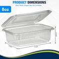 thumbnail image 3 of Clear Plastic Hinged Take-Out Containers  Clamshell Food Containers for Dessert, Cake, Snacks, Salads  Disposable, Leak-Resistant, Stackable  Takeout Tray with Secure Lid Closure 400 Pack, 12 oz, 3 of 7