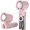 Pink, variant on Wearable Rechargeable Hand Fan With Ice Cool 4000mAh Lightweight For Jogging Shopping Studying