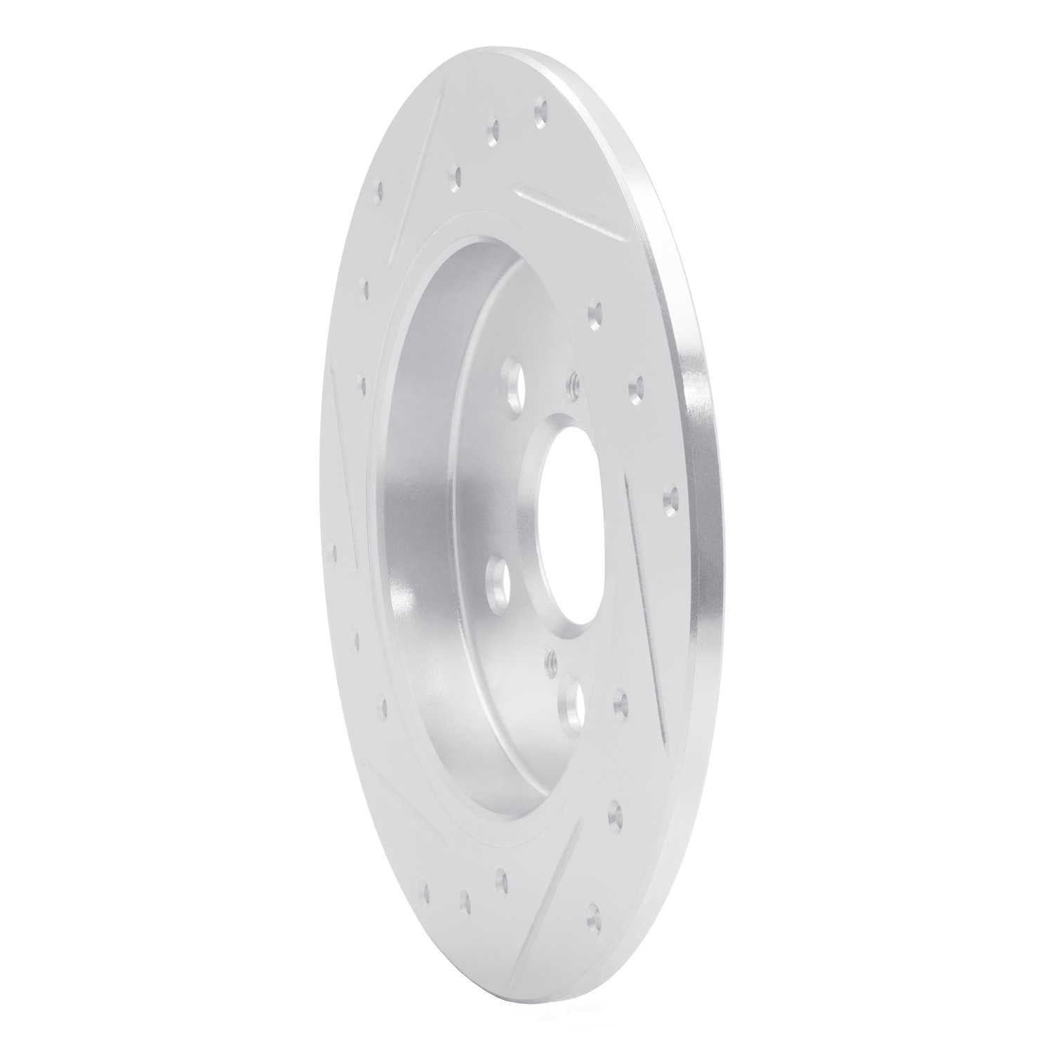 Dynamic Friction Company 631-76083R DFC Brake Rotor - Drilled And Slotted - Silver