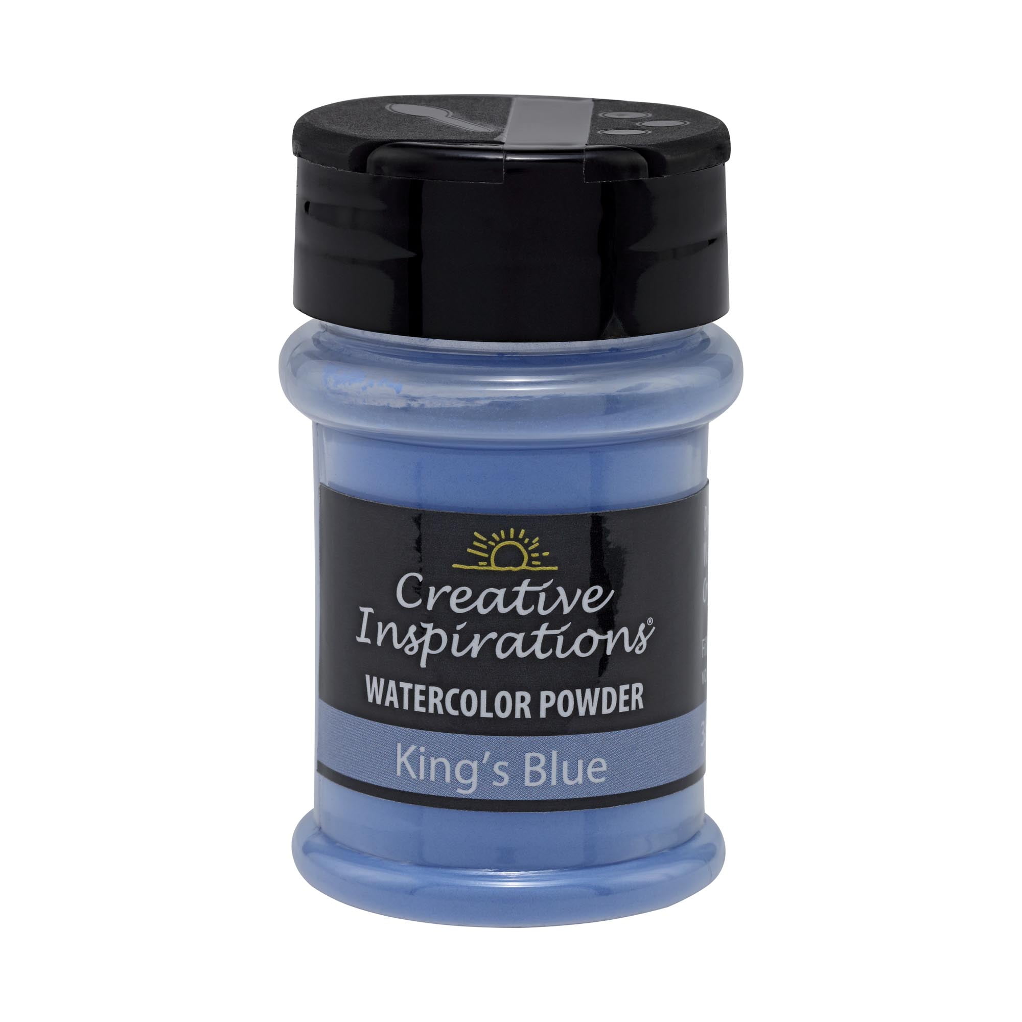 Creative Inspirations Powder Watercolor Paint 3 Pack - 38g Shaker Bottle, Kings Blue - Dye-Based Water-Soluble Crystalline Pigments - Non-Toxic, Perfect for Abstract and Spontaneous Effects