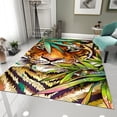 thumbnail image 2 of Dreammotif Leaf and Lion Modern Area Rug for Living Room and Home - 6 x 8.5 ft Machine Washable, Thin, Non Slip Backing Carpet, 2 of 8