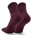 thumbnail image 2 of COUVER Cushioned Athletic Crew Socks 2 Pairs, Maroon, Large, 2 of 8