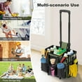 thumbnail image 4 of CozyNestFinds Rolling Cleaning Caddy Bag with Detachable Trolley, Professional Portable Large Cleaning Bag with Wheels, Wearable Cleaning Supply Bag on Wheels for Housekeepers, Army Green, 4 of 13