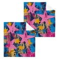 thumbnail image 3 of BZSMCE Towel Cotton Face Towel Soft Hand Towels Fashion Retro Star Spectrum Pattern, 3 of 9