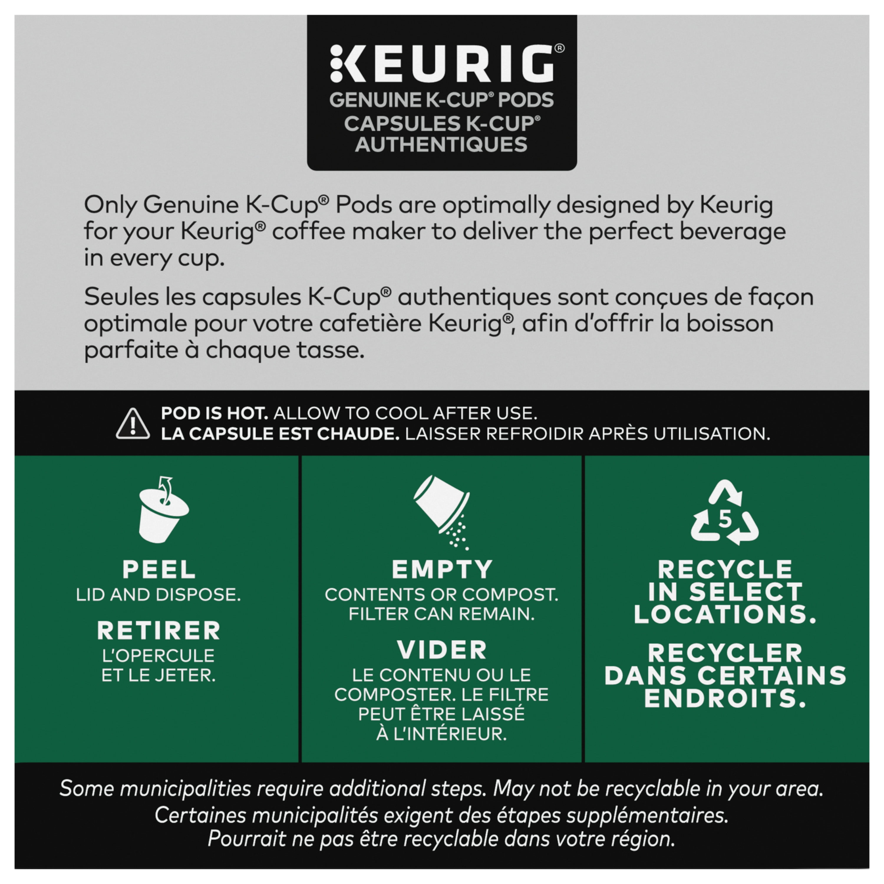 Caffé Verona Dark Roast Ground Coffee K-Cup Pods Box 10 pc