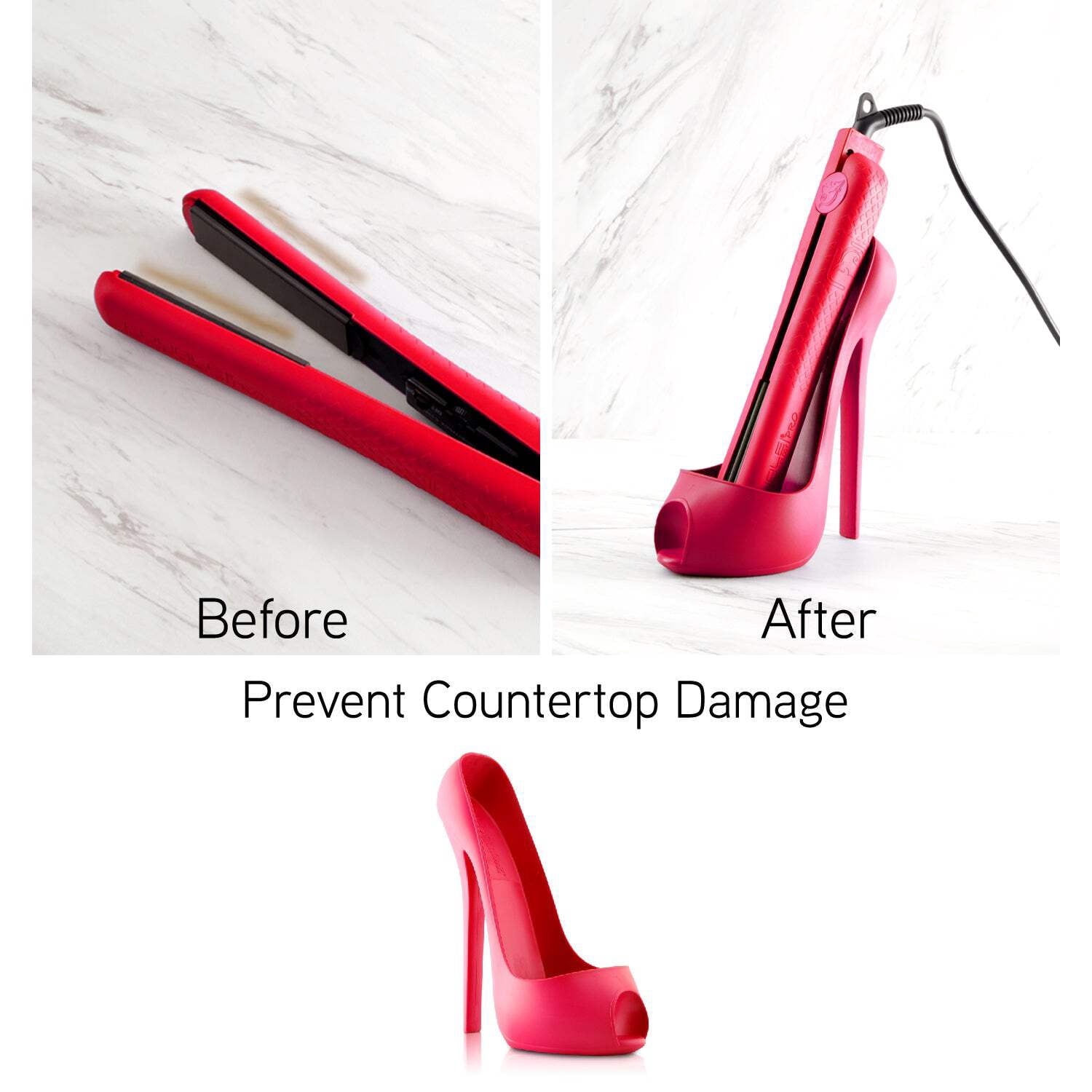 Cinderella Shoe Hair Tools Holder - Pink and Red Cinderella Shoe Hair Tools Holder - Red - Walmart.com main image 4