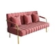 thumbnail image 2 of Sofá moderno de 3 plazas, sofá suave y profundo, sofá tapizado con patas de Metal dorado para salón, hogar, apartamento, muebles, 2 of 8