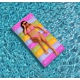 thumbnail image 3 of Packed Party Multi-Color Inflatable Striped Pool Lounger for Ages 14 Years +, 3 of 9