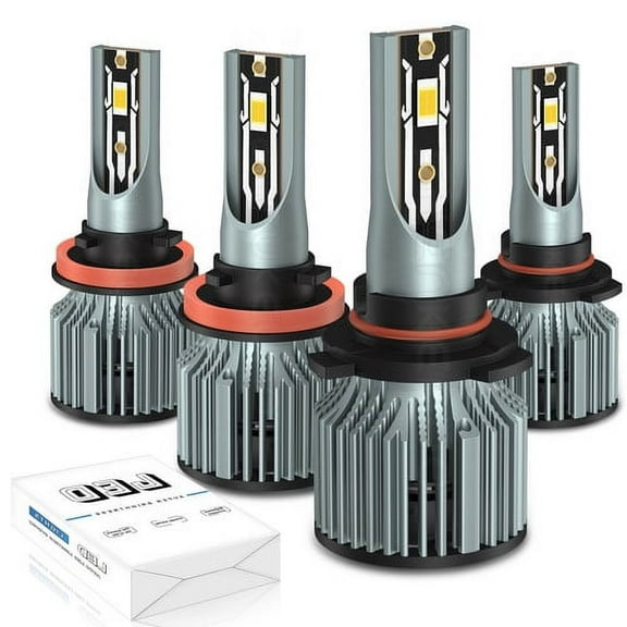 9005 H11 Combo LED Headlight High/Low Beam Bulbs 6000K for 2011-2020 Toyota Sienna