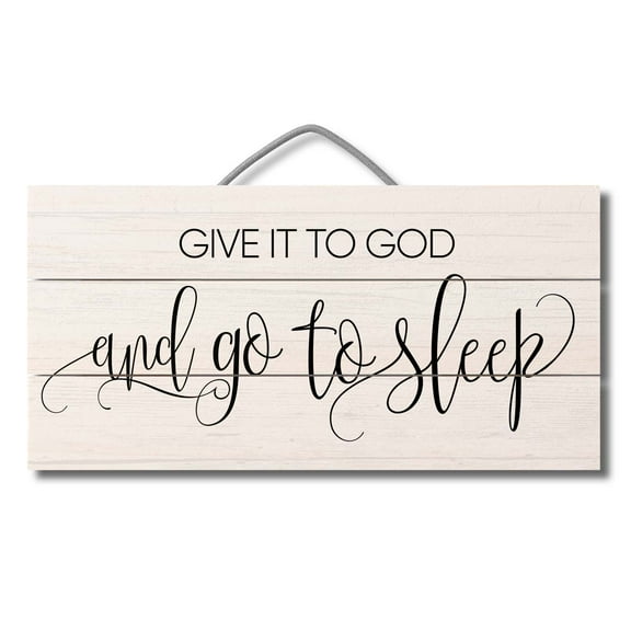 CounterArt "Give It To God" Decorative Slatted Pallet Wood Sign 12" by 6"