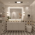thumbnail image 3 of GODCHAR 40x36 LED Bathroom Mirror, 24V Dual Light Shatterproof Mirror with Anti-Fog, UL Listed, 3 Colors, 3 of 10