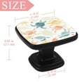 thumbnail image 4 of 4 Pcs Square Cabinet Handle Cupboard Knob Drawer Pulls Handle Green Yellow Turtles Drawer Knobs with Screws Furniture Decoration, 4 of 7