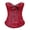 Red, variant on Shapewear Tummy Control Satin Trim Waist Cincher Corset Bustier for Parties Body Shaper Shorts for Women Pink Size L