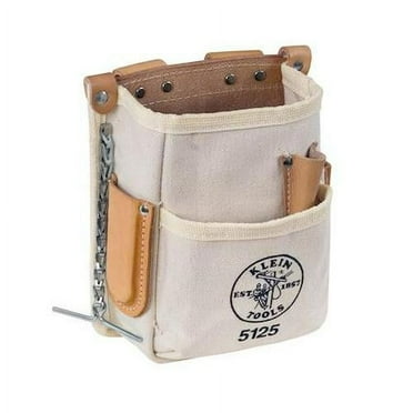 Klein Tools Tool Pouch, Tool Pouch, Tan, Canvas, 5 Pockets