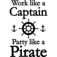 thumbnail image 2 of CafePress - Work Like A Captain Party Like A Pirate Mug - 11 oz Ceramic Mug - Novelty Coffee Tea Cup, 2 of 4