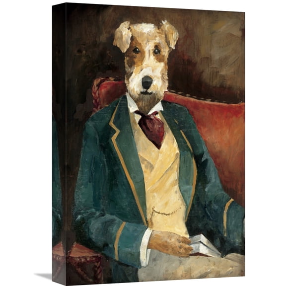 Global Gallery Avery Tillmon 'Edgar Allen Paw' Canvas Wall Art